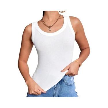 Imagem de Colete Feminino Sem Mangas De Cor Sólida, Top Sexy Fino Para Todas as 