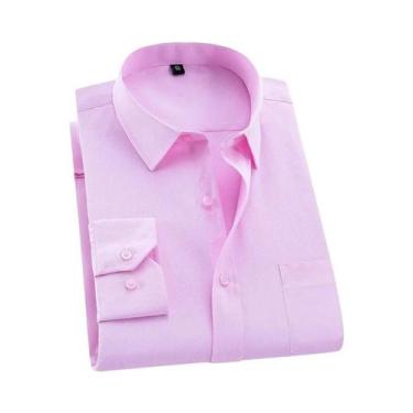 Imagem de Camisa Social Masculina plus Size 8XL 7XL 6XL Manga Longa Branca Prima