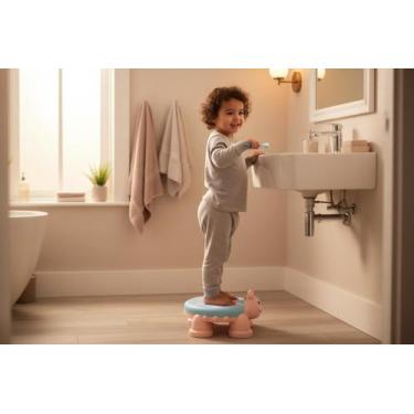 Imagem de Banquinho Infantil Joaninha Sortida Plástico Resistente Assento Confor