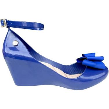 Imagem de Sandália Feminina Anabela Laço Miss Miss, 35, Azul