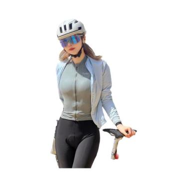 Imagem de Camiseta De Ciclismo Feminina De Secagem Rápida E Respirável Com Manga
