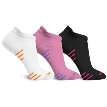 Imagem de Kit 3 Pares Meia Performance Micro Invisível Runner Fitness - Rikam, (