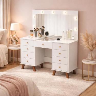 Imagem de Penteadeira Eloá com luzes em Led e 9 Gavetas - Patrimar