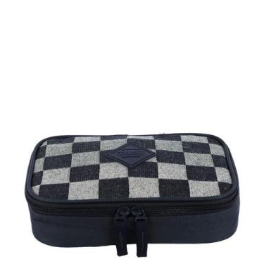 Imagem de Estojo Box Especial Jeans - Xadrez Azul - Sestini, Colorido