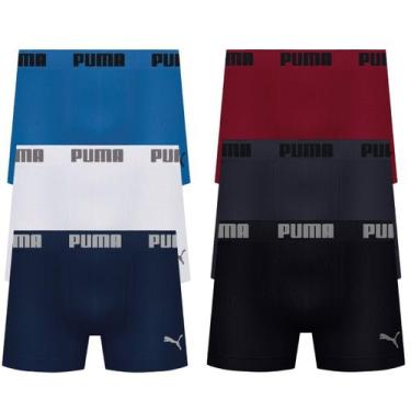 Imagem de Kit Com 8 Cuecas Boxer Box Sem Costura Masculina Adulta Em Microfibra 