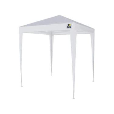 Imagem de Tenda Gazebo Tubular 2m x 2m Polietileno Branca Bel, Branco, 2x2m