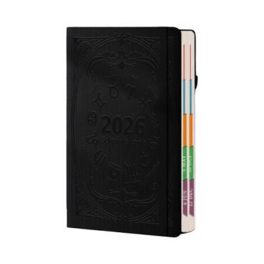 Imagem de Agenda Diária Portátil A5 Em PU Texturizado 2026: Caderno De Calendári