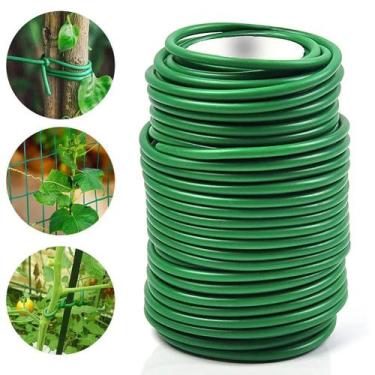 Imagem de Cabo De Jardinagem Flexível Verde De 8m E 10m, Laços Reutilizáveis De 