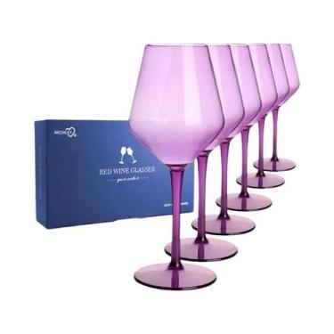 Imagem de Conjunto De Copos De Vinho Coloridos Em Plástico Tritan 2/4/6PCS Inque