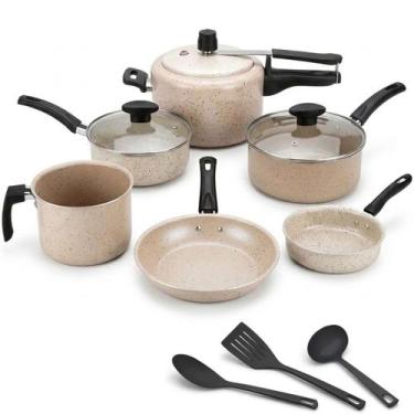 Imagem de Jogo de 9 Panelas Antiaderente Teflon com Panela de pressão Cozinha Co