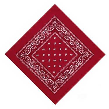 Imagem de Kit Bandana Lenço Estampado Classica Unissex 55X55Cm Adulto - HHW, Vin