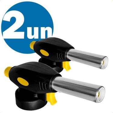 Imagem de Maçarico Culinário Recarregável Profissional Manual para Cozinha Kit c