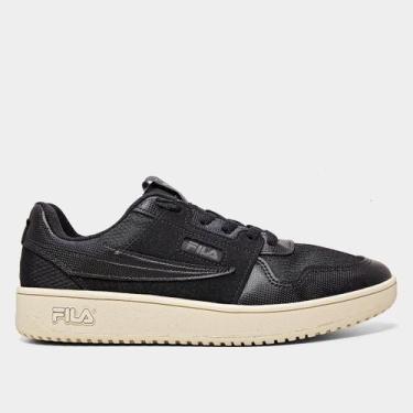 Imagem de Tênis Couro Fila Acd Classic Masculino, Preto, Bege, 38