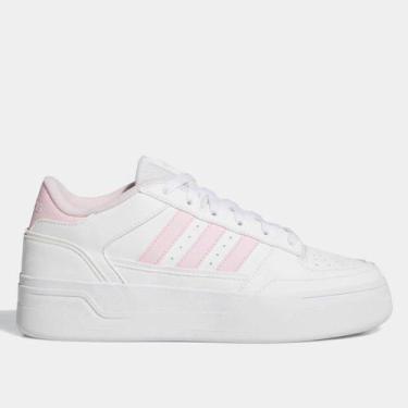 Imagem de Tênis Adidas Break Start Bold Feminino, Branco, Rosa, 38