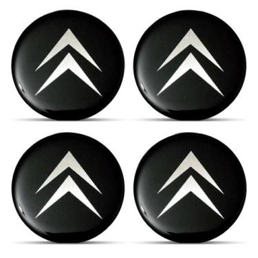 Imagem de Jogo 4 Emblema Adesivo Calota Citroën Resinado - 48mm - Outlet Car