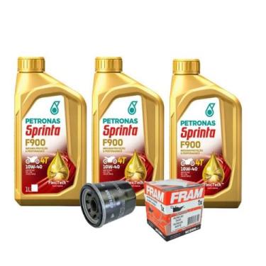 Imagem de 3 Kit Troca Oleo Petronas Sprinta 10w40 E Filtro Ph6017A MT
