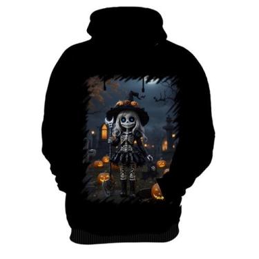 Imagem de Blusa de Frio Bruxa Caveira Halloween 16 - Kasubeck Store, G