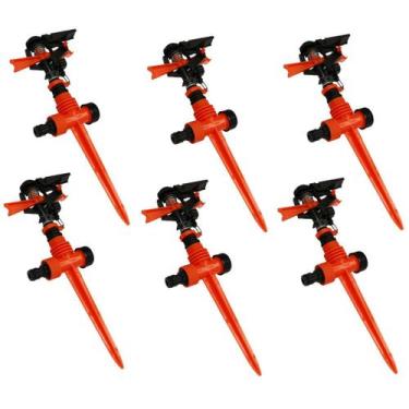 Imagem de KIT6 Irrigador Giratório Aspersor Canteiro Mangueira Vonder - Acrel