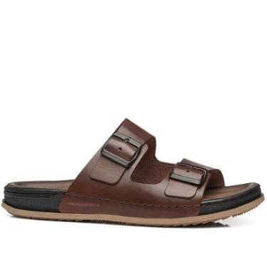 Imagem de Chinelo Pegada Masculino em Couro Pinhão 134851-01-Masculino
