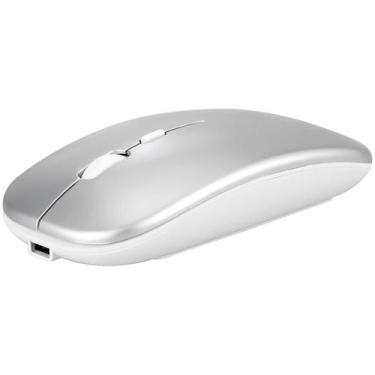 Imagem de Mouse Prateado para Mac iOS e Windows RGB Bluetooth Recarregável - SNW