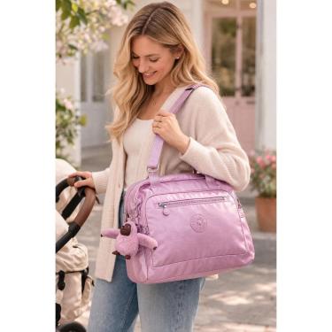 Imagem de Kipling Bolsa De Maternidade Alanna Metallic Lilac Com Trocador 