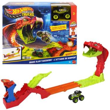Imagem de Pista Hot Wheels Monster Trucks Ataque de Cobra Bone Shaker Mattel