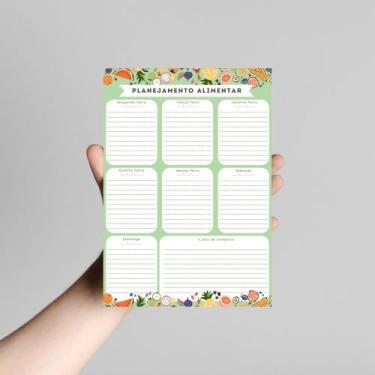 Imagem de Bloco Organização Planner Planejador Alimentar A5 Nutrição - 4811.pape