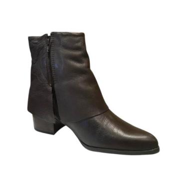 Imagem de Bota Feminina Bottero Couro Burnish Marrom 349316-2 Tamanho:37Cor:Marr