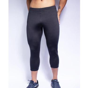 Imagem de Calça Legging Capri Masculina Térmica Flanelada - Attrack Sports, Pret