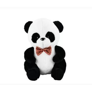 Imagem de Panda de Pelúcia com Gravata Borboleta Sentado 23cm  BBL1591-23- Fofy 