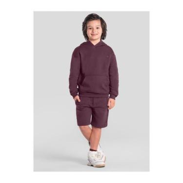 Imagem de Casaco Moletom Marrom Infantil Menino Brandili, 14, Marrom