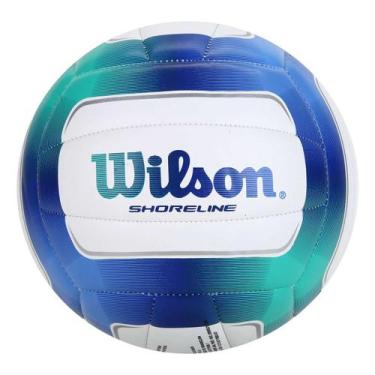 Imagem de Bola Wilson Vôlei Shoreline - Única, Branco, Azul, U
