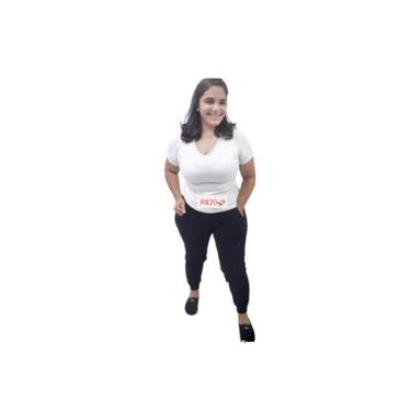 Imagem de Blusa visc v com manga - Atual Modas Feminina, Laranja, M