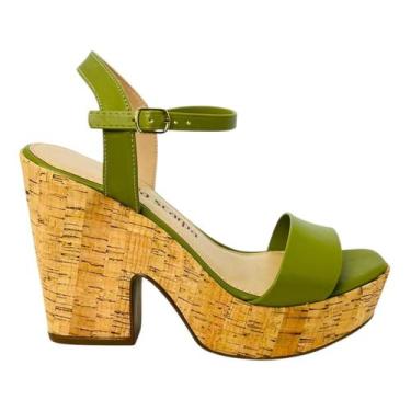 Imagem de Sandália Feminina Via Scarpa Napa Cortiça, Silvestre, 37