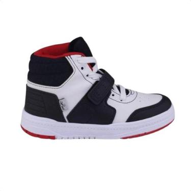 Imagem de Tênis Casual Infantil Cano Alto Kidy Branco E Preto, Preto, Branco, Ve