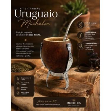 Imagem de Kit Uruguaio: Cuia + Bomba em Inox + Tripé Pé de Leão = Michelon