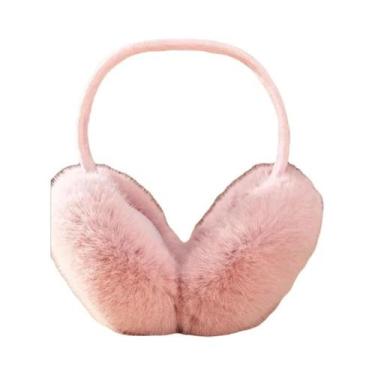 Imagem de Protetores De Orelha Unissex De Inverno Em Pelúcia Macia, Earmuffs De 