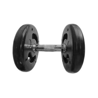 Imagem de Dumbbell Injetado com Pegada Cromada Academia Fitness 8kg - ANILHAS FI