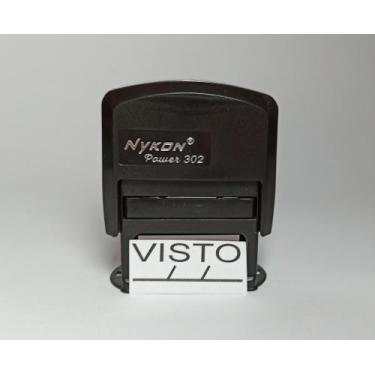 Imagem de Carimbo automático c/ a palavra VISTO C 3,7cm x 1,3cm - Nykon