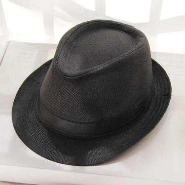 Imagem de Chapéu Preto Panama Unissex Moda Casual - Look