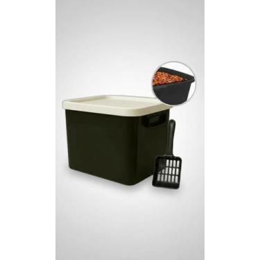 Imagem de Porta Ração 15kg Tampa Vedada Antiformiga Preto - Congratulations Stor