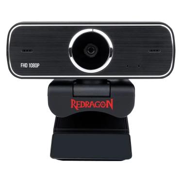 Imagem de Webcam Redragon GW800-1 Full HD 30 FPS com Microfone Integrado e Correção de Luz Preto