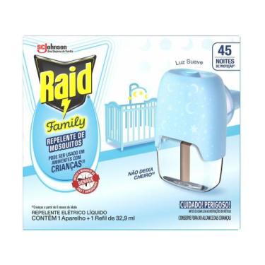 Imagem de Repelente Elétrico Líquido Raid Family com Refil - 32,9ml 45 Noites