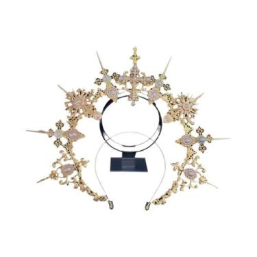 Imagem de Tiara De Cristal Gótica Com Halo, Acessórios De Cabelo Estilo KC Feito