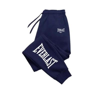 Imagem de Calças De Moletom Oversized Unissex EVERLAST Para Corrida E Streetwear