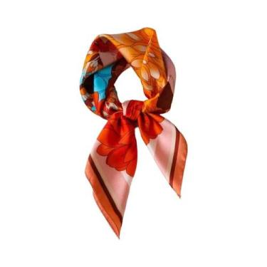 Imagem de Lenço Quadrado De Seda Luxuosa Para Mulheres, Hijab De Cetim, Faixa De