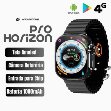 Imagem de Relógio Horizon Pro 4G 5G AMOLED Câmera Rotativa NFC 16Gb de Armazenam