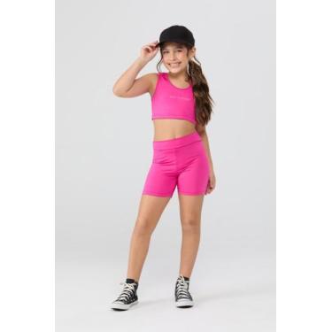 Imagem de Conjunto Infantil Feminino Esportivo Top e Shorts Biker - Vida Costeir