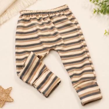 Imagem de Calça Para Bebês Tecido Macelin Estampadinho e Pé Reversível de 0 a 12