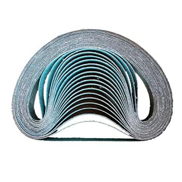 Imagem de 20 pcs cinto abrasivo 760 * 25mm zircônio Corindo Corundum lixamento azul zircônia corundum lixamento cinto de moagem cinder acessórios 40# 60# 80# 120# YYDFPIIA (Size : 120#)